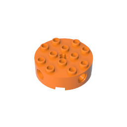 6222 | Brick, Round 4 x 4 with 4 Side Pin Holes and Center Axle Hole