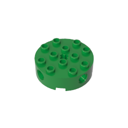 6222 | Brick, Round 4 x 4 with 4 Side Pin Holes and Center Axle Hole