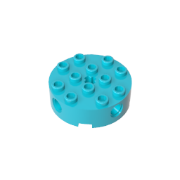 6222 | Brick, Round 4 x 4 with 4 Side Pin Holes and Center Axle Hole