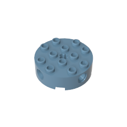 6222 | Brick, Round 4 x 4 with 4 Side Pin Holes and Center Axle Hole