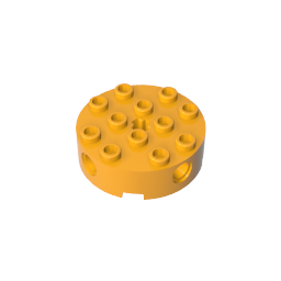 6222 | Brick, Round 4 x 4 with 4 Side Pin Holes and Center Axle Hole
