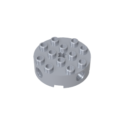 6222 | Brick, Round 4 x 4 with 4 Side Pin Holes and Center Axle Hole