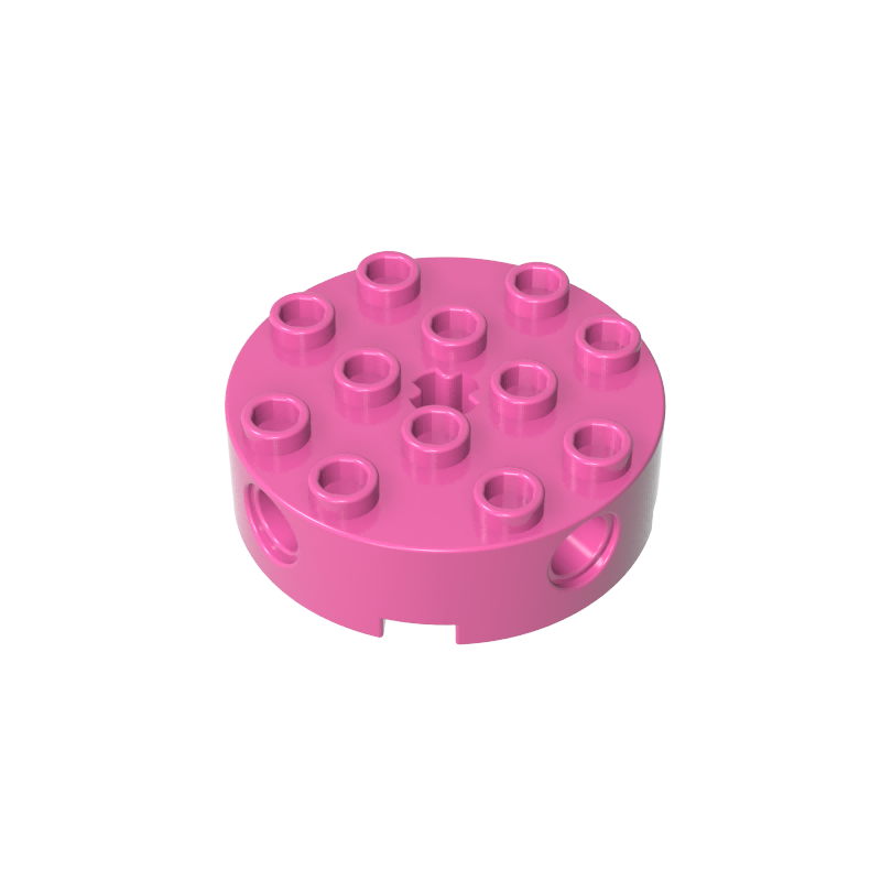 6222 | Brick, Round 4 x 4 with 4 Side Pin Holes and Center Axle Hole