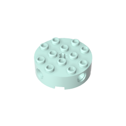 6222 | Brick, Round 4 x 4 with 4 Side Pin Holes and Center Axle Hole