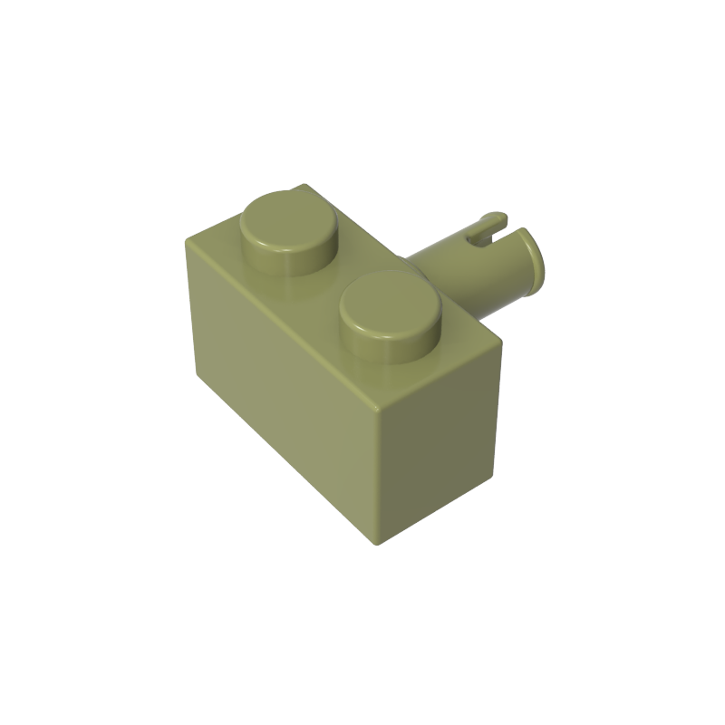 2458 | Brick, Modified 1 x 2 with Pin