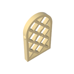 30046 | Pane for Window 1 x 2 x 2 2/3 Lattice Diamond with Rounded Top