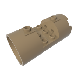 30360 | Cylinder 3 x 6 x 2 2/3 Horizontal - Round Connections Between Interior Studs