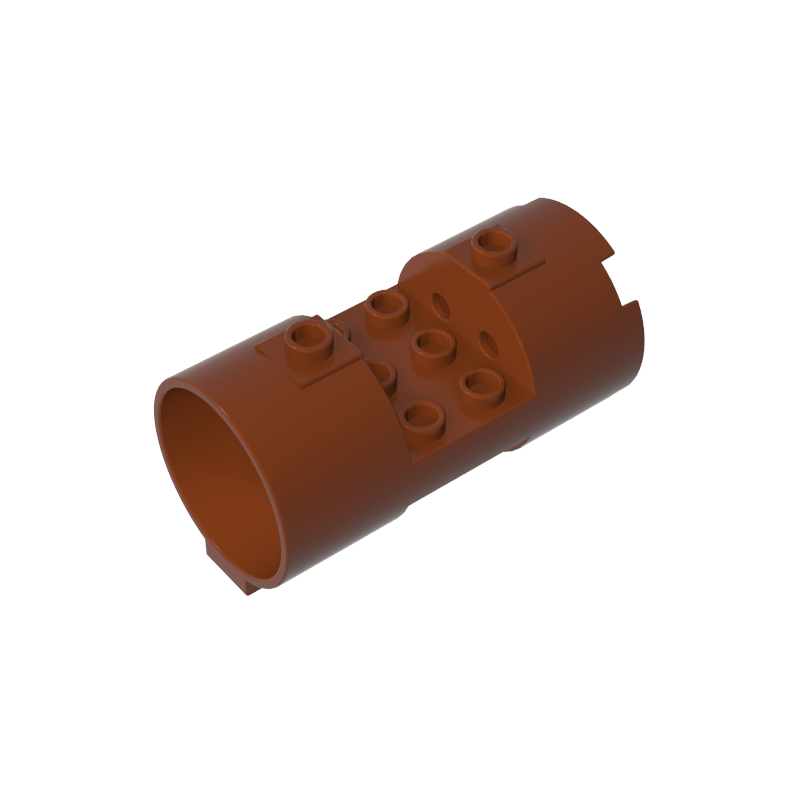 30360 | Cylinder 3 x 6 x 2 2/3 Horizontal - Round Connections Between Interior Studs