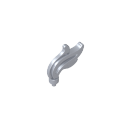 64647 | Plume Feather Triple Compact / Flame / Water with Small Pin