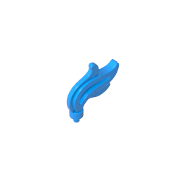64647 | Plume Feather Triple Compact / Flame / Water with Small Pin