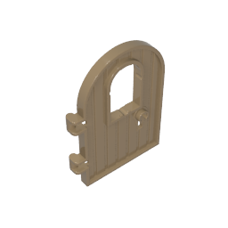 64390 | Door 1 x 4 x 6 Round Top with Window and Keyhole, Reinforced Edge