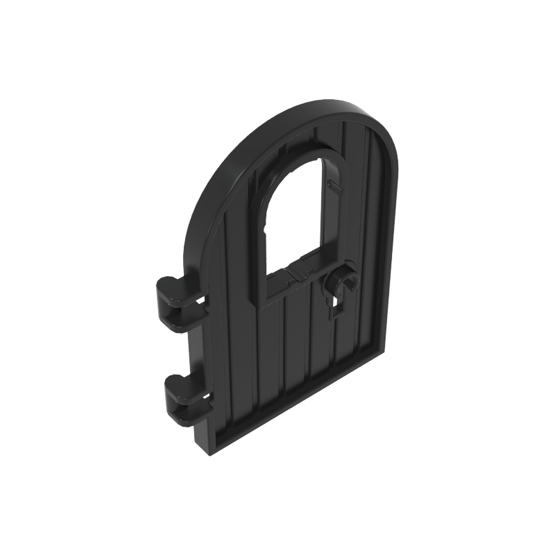 64390 | Door 1 x 4 x 6 Round Top with Window and Keyhole, Reinforced Edge