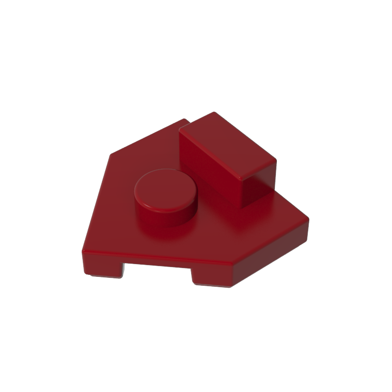 27928 | Wedge, Plate 2 x 2 Pentagonal with Center Stud and 1 x 1/2 Raised Tab on Top