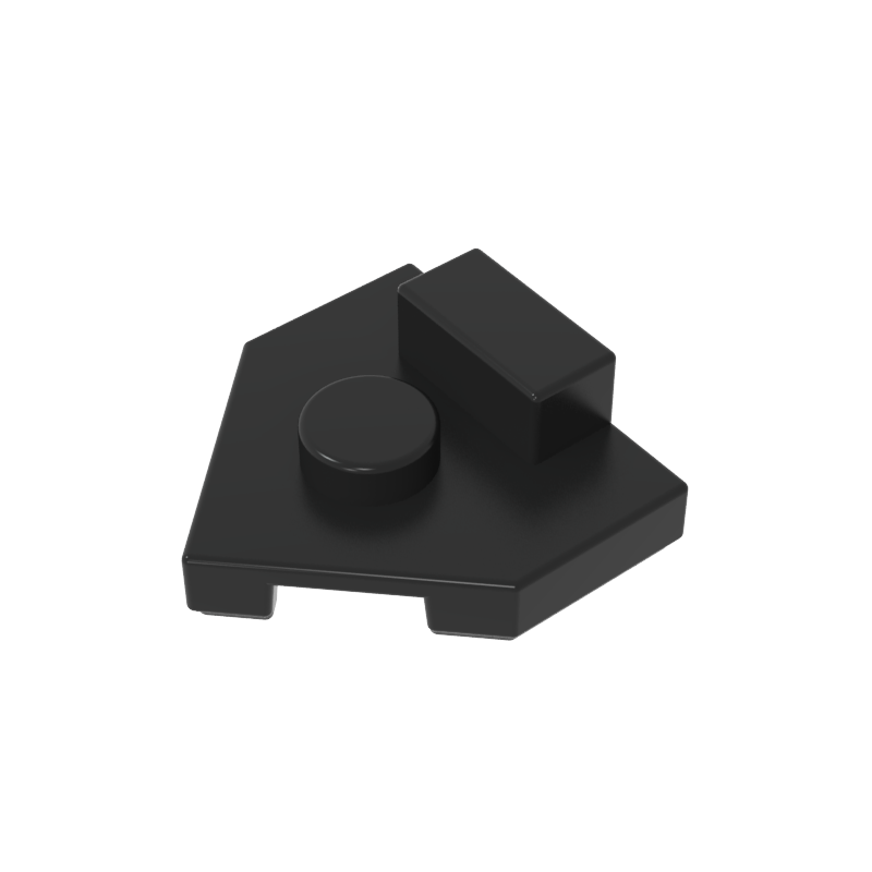 27928 | Wedge, Plate 2 x 2 Pentagonal with Center Stud and 1 x 1/2 Raised Tab on Top