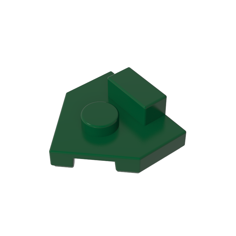 27928 | Wedge, Plate 2 x 2 Pentagonal with Center Stud and 1 x 1/2 Raised Tab on Top