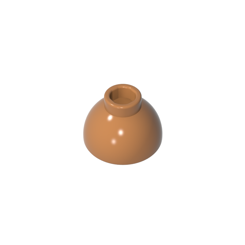 20952 | Brick, Round 1 1/2 x 1 1/2 x 2/3 Dome Top