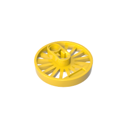 85489b | Train Wheel RC, Spoked with Technical Axle Hole and Counterweight, 30 mm D. (Blind Driver)
