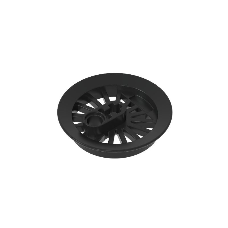 85489a | Train Wheel RC, Spoked with Technical Axle Hole and Counterweight, 37 mm D. (Flanged Driver)