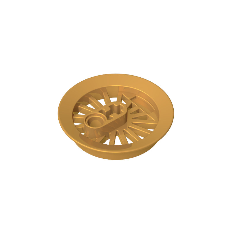 85489a | Train Wheel RC, Spoked with Technical Axle Hole and Counterweight, 37 mm D. (Flanged Driver)