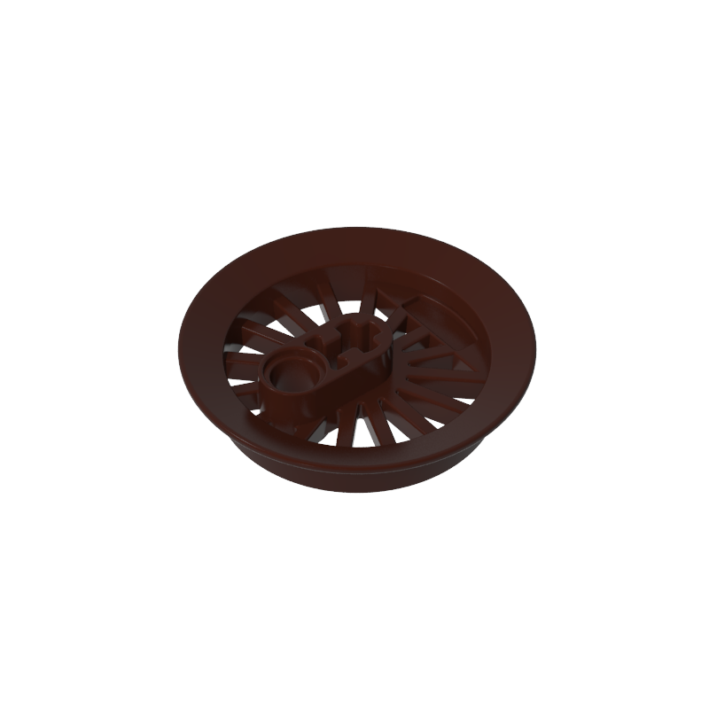 85489a | Train Wheel RC, Spoked with Technical Axle Hole and Counterweight, 37 mm D. (Flanged Driver)