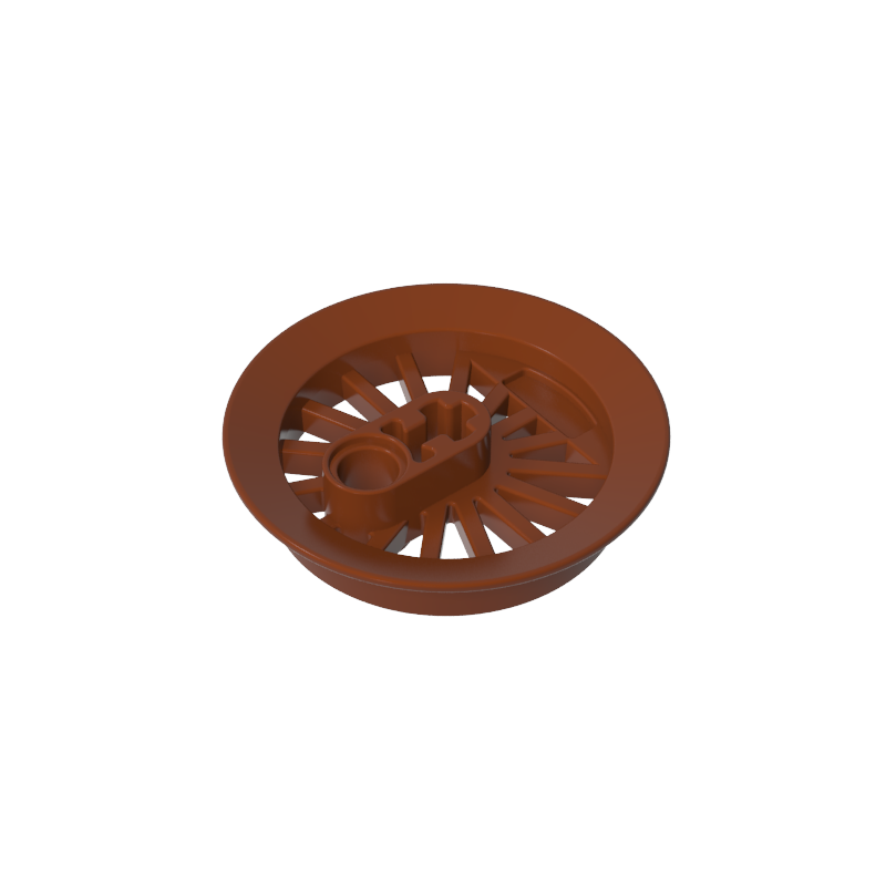 85489a | Train Wheel RC, Spoked with Technical Axle Hole and Counterweight, 37 mm D. (Flanged Driver)