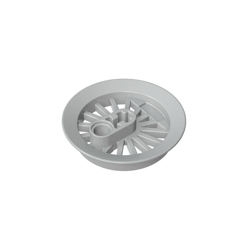 85489a | Train Wheel RC, Spoked with Technical Axle Hole and Counterweight, 37 mm D. (Flanged Driver)