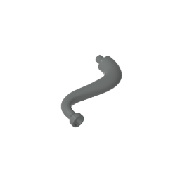 43892 | Elephant Tail / Trunk with Bar End - Short Curved Tip