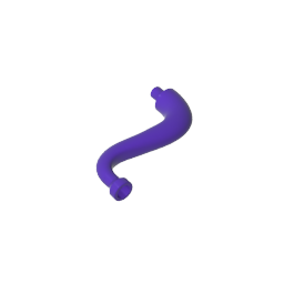 43892 | Elephant Tail / Trunk with Bar End - Short Curved Tip