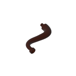 43892 | Elephant Tail / Trunk with Bar End - Short Curved Tip