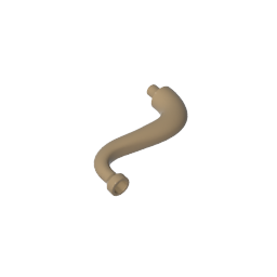 43892 | Elephant Tail / Trunk with Bar End - Short Curved Tip