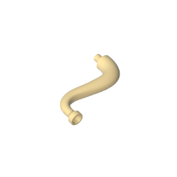 43892 | Elephant Tail / Trunk with Bar End - Short Curved Tip