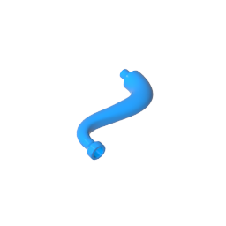 43892 | Elephant Tail / Trunk with Bar End - Short Curved Tip