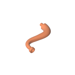 43892 | Elephant Tail / Trunk with Bar End - Short Curved Tip