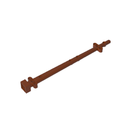48002a | Boat, Mast 2 x 2 x 20 with Holes and Axle Hole (x Shape / + Orientation)